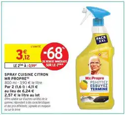 Intermarché SPRAY CUISINE CITRON MR PROPRE offre