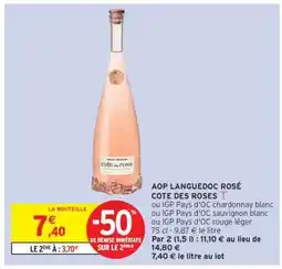 Intermarché AOP Languedoc Rosé 'Cote des Roses' offre