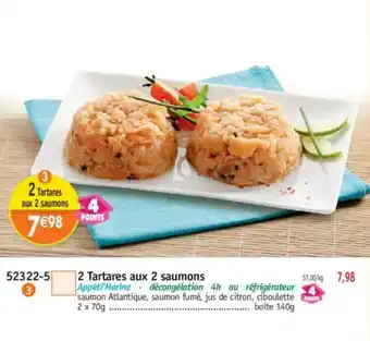 Maximo 2 Tartares aux 2 saumons offre