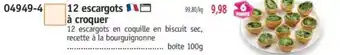 Maximo 12 escargots à croquer offre