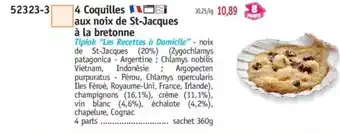 Maximo 4 Coquilles aux noix de St-Jacques à la bretonne offre