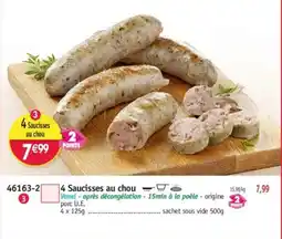 Maximo 4 Saucisses au chou offre