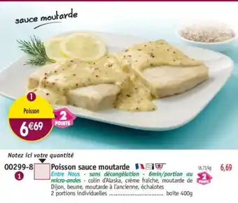 Maximo Poisson sauce moutarde offre