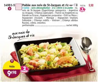 Maximo Poêlée aux noix de St-Jacques et riz offre