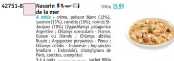 Maximo Navarin de la mer offre