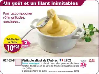 Maximo Véritable aligot de l'Aubrac offre