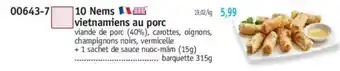 Maximo 10 Nems vietnamiens au porc offre