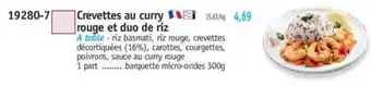 Maximo Crevettes au curry rouge et duo de riz offre