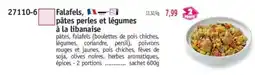 Maximo Falafels pâtes perles et légumes à la libanaise offre