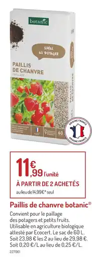 Botanic BOTANIC Paillis de chanvre offre