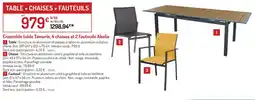 Botanic Ensemble table Tamaris, 4 chaises et 2 fauteuils Abelia offre