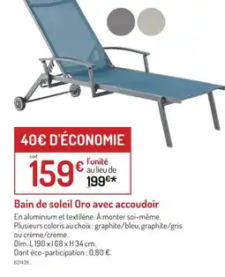 Botanic Oro Bain de soleil avec accoudoir offre