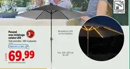 Lidl Livarno Parasol avec éclairage solaire LED offre