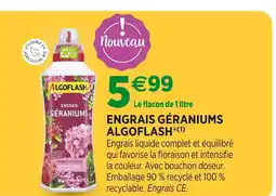 Jardineries du terroir ALGOFLASH Engrais géraniums ALGOFLASH offre