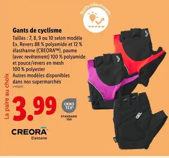 Lidl Crivit Gants de cyclisme offre