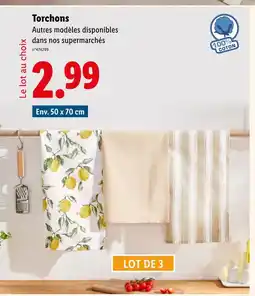 Lidl Livarno home Torchons offre