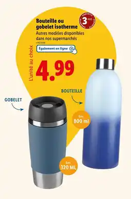 Lidl SilverCrest Bouteille ou gobelet isotherme offre
