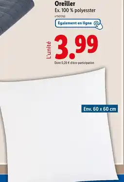 Lidl Livarno home Oreiller offre