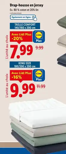 Lidl Livarno home Drap-housse en jersey offre