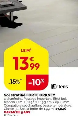 Weldom Artens Sol stratifié forte orkney offre