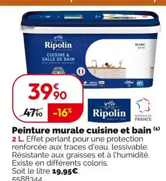 Weldom Ripolin Peinture murale cuisine et bain offre