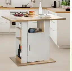 Stokomani 5FIVE Ilot de cuisine effet bois offre