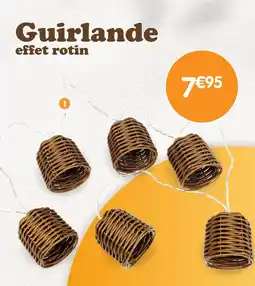 b&m Guirlande effet rotin offre