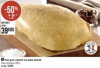 Géant Casino Foie gras canard cru extra éveiné offre