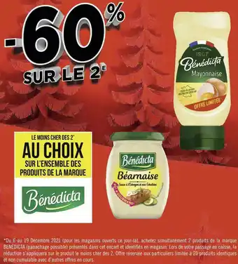 Géant Casino Bénédicta bon plan sur l’ensemble des produits de la marque bénédicta offre