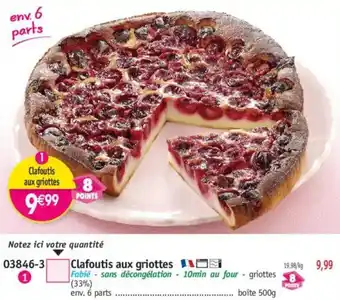 Maximo Clafoutis aux griottes offre