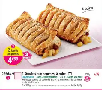 Maximo 2 Strudels aux pommes, à cuire offre