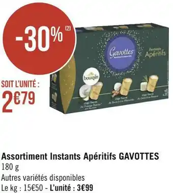 Gavottes assortiment instants apéritifs
