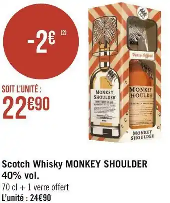 Géant Casino Monkey shoulder scotch whisky 40% vol. offre