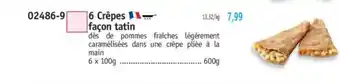 Maximo 6 Crêpes façon tatin offre