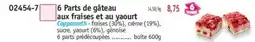 Maximo 6 Parts de gâteau aux fraises et au yaourt offre