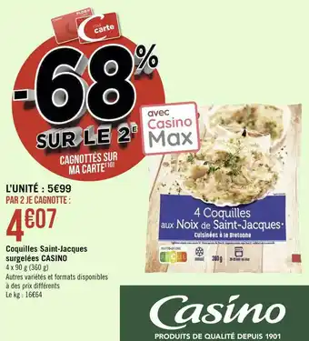 Casino coquilles saint-jacques surgelées