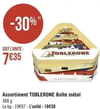 Toblerone assortiment toblerone boîte métal