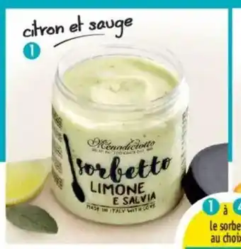 Maximo MENODICIOTTO Sorbet citron et sauge offre