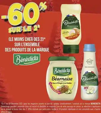 Benedicta bon plan sur l’ensemble des produits de la marque benedicta