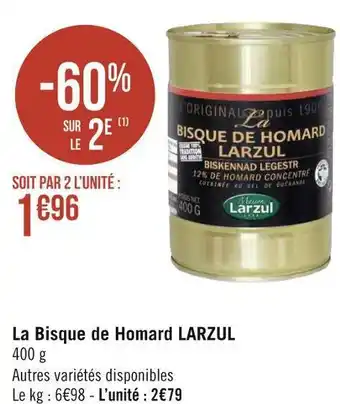 Larzul la bisque de homard