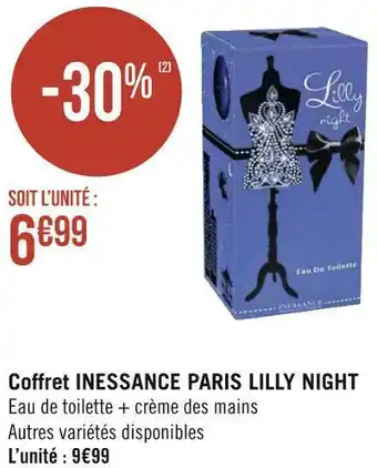 Géant Casino Lilly night coffret inessance paris offre