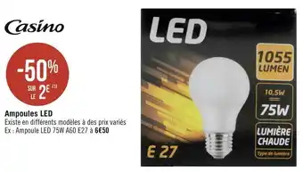Géant Casino Casino bon plan sur les ampoules led offre