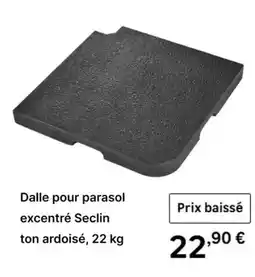 Leroy Merlin Dalle pour parasol excentré seclin offre