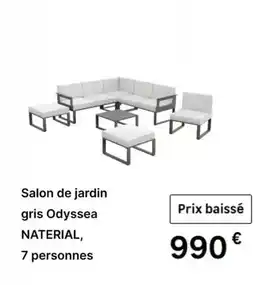 Leroy Merlin Salon de jardin gris odyssea offre