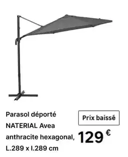 Leroy Merlin Naterial - parasol déporté avea offre