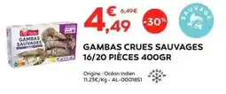 Cabesto Gel pêche - gambas crues sauvages 16/20 pièces 400gr offre