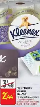 G20 Kleenex - papier toilette coussine offre