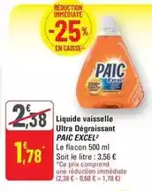 G20 Paic - liquide vaisselle ultra dégraissant offre