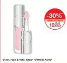 Monoprix L'oréal - gloss rose cristal clear offre