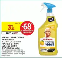 Intermarché Mr propre - spray cuisine citron offre